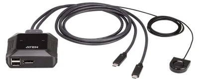 Produktbild von ATEN US3312 2-Port USB-C 4K DisplayPort KVM Switch