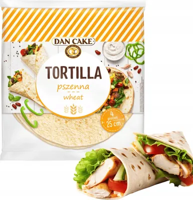 Obrázek produktu pro Tortilla pszenna D Cake 4 sztuki 25 cm