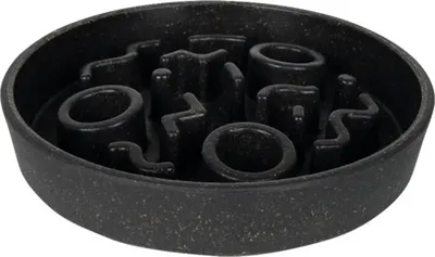 Produktbild von Hund Katze Futternapf District 70 Bamboo Cat Slow Feeder Ø 13,5 cm Dark Grey Antischling-Napf aus Bambus