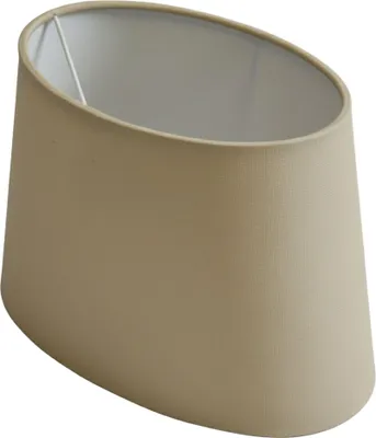 Produktbild von Lampenschirm Samtoptik | Beige | Oval | H14 x B12 X L 20 | Polyester