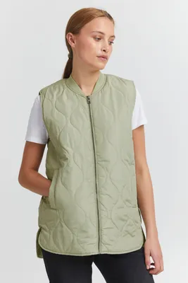 Produktbild von OXMO OXSvala Damen Weste Steppweste Outdoor Weste leicht gefüttert mit Blousonkragen