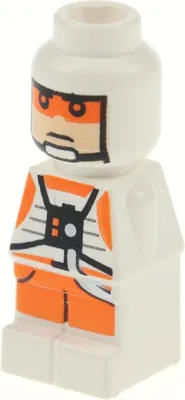 Produktbild von 1x Lego Micro Figur Star Wars Rebel Pilot weiß Spielfigur 3866 85863pb076