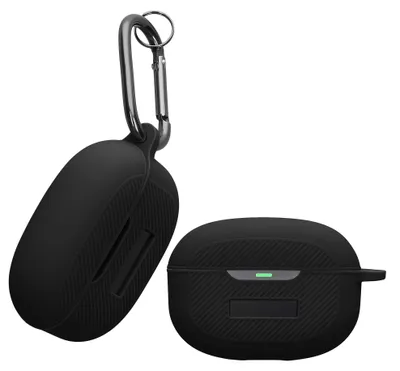 Produktbild von kwmobile Schutzhülle für Raycon The Everyday Hülle - TPU Silikon Case für Kopfhörer Ladecase - stoßfestes Cover mit Karabiner - Schwarz