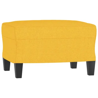 Zdjęcie produktu dla vidaXL Podnóżek jasnożółty 60x50x41 cm tkanina