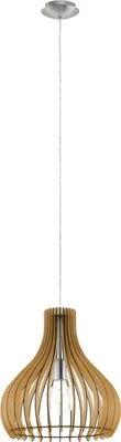 Produktbild von TINDORI Hängeleuchte Hängelampe Pendellampe Pendelleuchte - H130 x Ø38 cm - nickel-matt - 1X60W exkl. - IP20