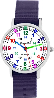 Produktbild von Kinder Armbanduhr Mädchen Lernuhr Kinderuhr wasserdicht Einschulung Geschenk violett