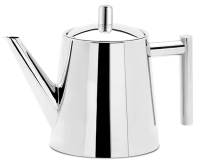 Teekanne 1500 ml Edelstahl mit Tee-Ei, Silber