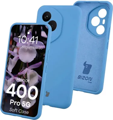 Produktbild von Silikon Handyhülle für Honor 400 Pro, Bizon Soft Case, Blau