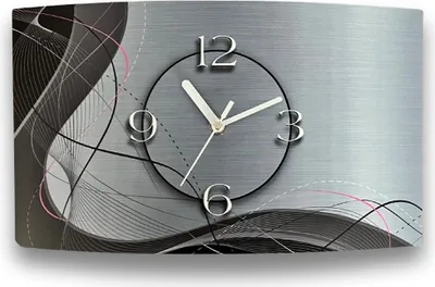 Obrázek produktu pro Abstraktní šedé designové nástěnné hodiny moderní designové nástěnné hodiny tiché bez tikání dixtime 3DS-0053