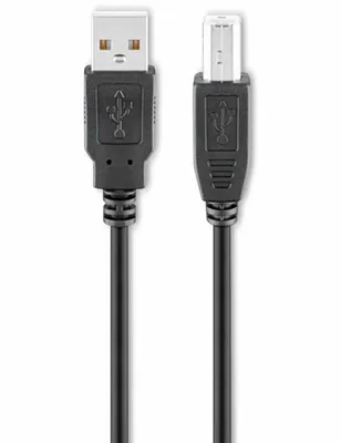 Produktbild von goobay USB 2.0 A/USB 2.0 B Kabel 5,0 m schwarz, 1 St.
