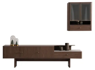 Produktbild von s Braunes TV-Lowboard Designer TV-Schrank Medienboard