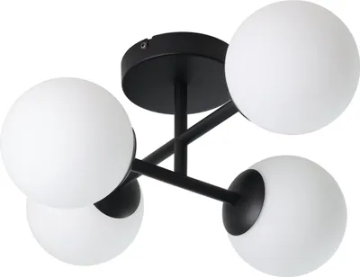 Zdjęcie produktu dla Lampa sufitowa Eglo Castrovito czarna 48 x 39 cm ciepła biel