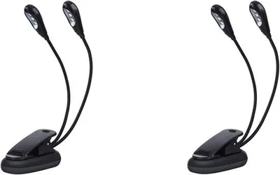 Immagine prodotto di Leggio portatile con doppio braccio regolabile e luce a LED per la lettura, ideale per casa, ufficio e scuola