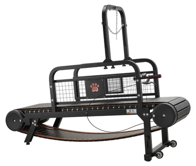 Produktbild von SucceBuy Hundelaufband 1750x510x1360 mm, geeignet für kleine und mittelgroße Hunde bis 199,58 kg, Laufgerät mit einstellbarer Geschwindigkeit, integrierter Bremse und Rollen, 110 mm Steigungshöhe