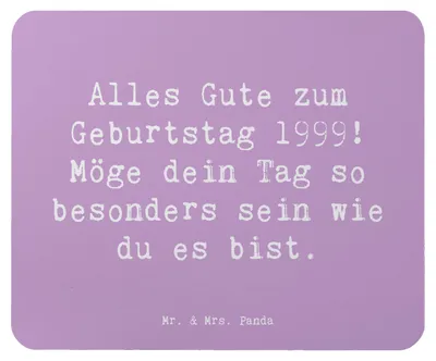 Produktbild von Mr. & Mrs. Panda Mauspad Spruch 1999 Geburtstag - Lavendeltraum - Geschenk, Geburtsjahr, Magie, Happy Birthday, Feier, Mousepad, Geboren am, 1999er Jahrgang, pc, laptop