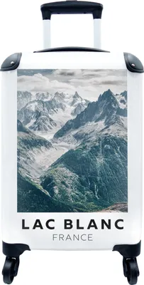 Produktbild von MuchoWow® MuchoWow® Koffer Handgepäck Trolley Rollkoffer Kleine Reisekoffer mit 4 Rollen - Frankreich - Berge - Schnee - Cabin Size < 55x40x23 cm & 55x40x20 cm - Fotokoffer - Kabinenkoffer - Boardgepä