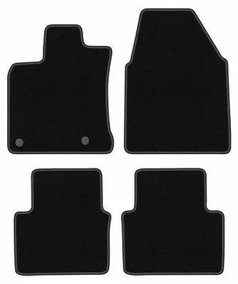 Produktbild von Velours-Fußmatten für Nissan Qashqai I J10 (szeroki) 2007-2013 (Crossover) – 4-tlg, Schwarz, passgenau – Wielganizator BASIC