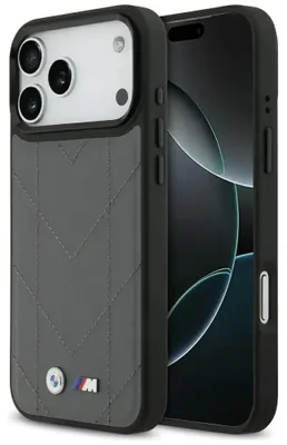 Zdjęcie produktu dla Etui Bmw M Quilted Logo Magsafe Na Iphone 17 Pro Max - Grafitowe