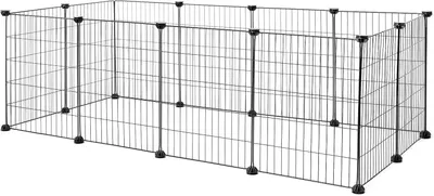 Immagine prodotto di Gabbia per conigli e piccoli animali - gabbia metallica con accesso libero - 144 x 74 x 46 cm