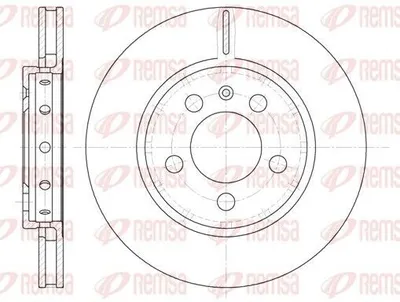 Produktbild von 2x REMSA Bremsscheibe 6646.10 hinten für VW Golf IV Schrägheck (1J1) 256mm 256mm