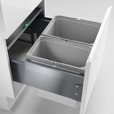 Produktbild von Naber, Cox® Base K1 500-2. Abfallsammler, hellgrau, Höhe 360 mm - Mülleimer