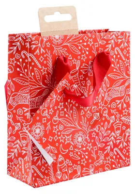 Produktbild von Clairefontaine 5x, kleine Geschenktasche rot & weiß 12x4,5x13,5 cm Rot 212916C