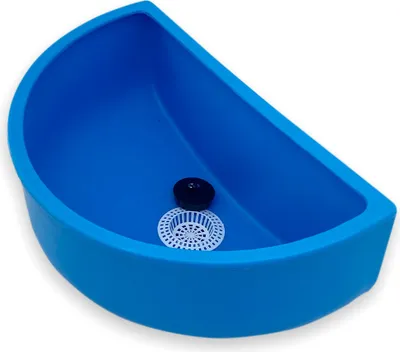 Produktbild von Varile Waschbecken, Ausgussbecken aus Kunststoff Mit Abflusssieb & Stöpsel Farbe Blau