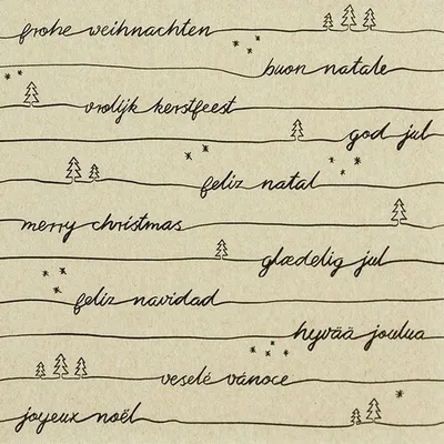 Produktbild von RP 20 Servietten nachhaltig Christmas Wishes - Weihnachtswünsche international 33x33cm