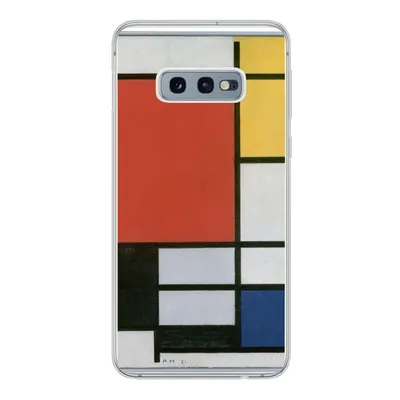 Produktbild von MuchoWow® Handyhülle Schutzhülle Hülle für Samsung Galaxy S10e Komposition 2 in Rot Blau und Gelb - Piet Mondrian Silikon Softcase Handy Hülle - Handy