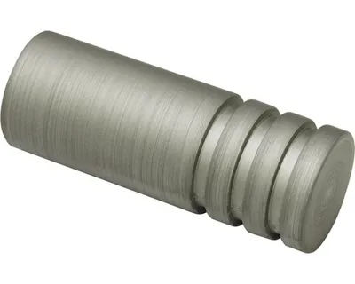 Produktbild von Gardinia Endstück Zylinder für Ø 19 mm silber 6,5 cm