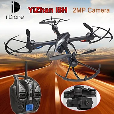 Immagine prodotto di Yizhan i Drone I8H 6-Axis Gyro 4-Channel 2.4GHz 4-Axis RC Mini Quadcopter con 2.0MP Camera & Remote Control & LED Light