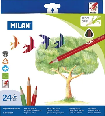 Obrázok produktu pre Trojhranné ceruzky 24 farieb MILAN
