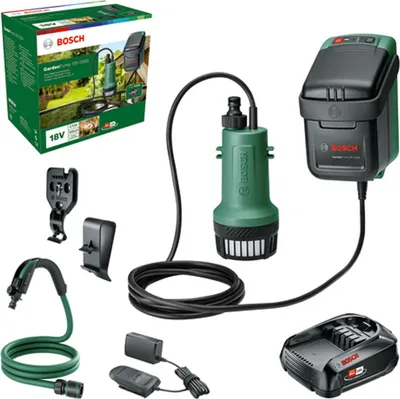 Productafbeelding van BOSCH Home & Garden 06008C4202 BOSCH Home & Garden Regenwaterpomp 18V-2000, inclusief 1 accu