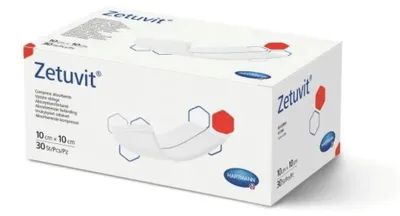 Produktbild von Hartmann Zetuvit Saugkompresse 10x10cm, unsteril - 30 Stück - B01D1RS2PI | Packung (30 Kompressen)