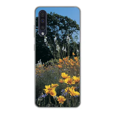 Produktbild von MuchoWow® Handyhülle Schutzhülle Hülle für Samsung Galaxy A30s Blumen - Natur - Farbe Silikon Softcase Handy Hülle - Karteninhaber
