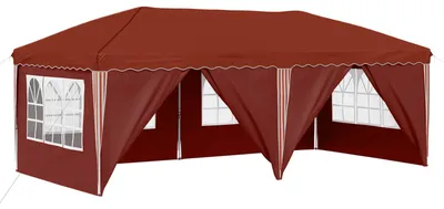 Obrázek produktu pro Párty stan s výsuvným stánkem 575 x 288 x 245 cm Cihlová
