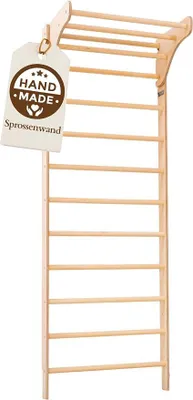 Imagen del producto de Pared de escalada para habitaciones infantiles | Pared de madera para escalar en habitaciones infantiles | Estructura de escalada interior y equipo de gimnasia para niños | Juguetes y equipos de juego para interiores | Barra de calistenia para niños, para escalar en interiores