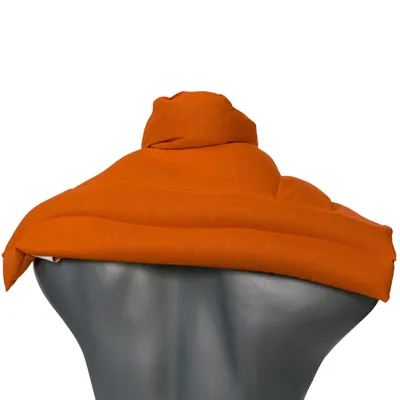 Produktbild von Wärme Nackenkissen: Traubenkernkissen Schulter & Nackenkissen mit Kragen. Nackenwärmer Körnerkissen Wärmekissen (orange, Traubenkerne)