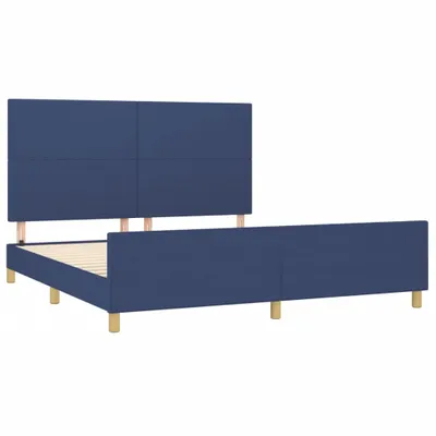 Produktbild von vidaXL Bettgestell ohne Matratze Blau 160x200 cm Stoff