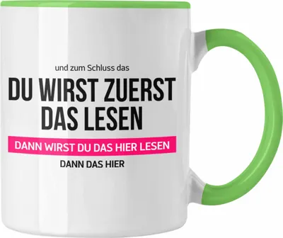 Produktbild von Trendation - Lustige Tasse mit Gag Plottwist Geschenkidee (Grün)