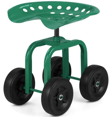 Obrázek produktu pro Otočná zahradní stolička na kolečkách GT4747GN, zelená