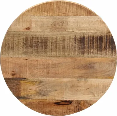 Produktbild von Möbel Tischplatte Ø 60x2,5 cm Rund Raues Massives Mangoholz - Tischplatten 370007
