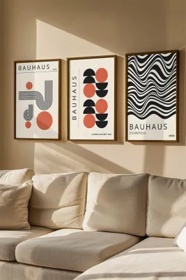 Image de Wallity, Artvmodel26-Kahve, Tableau décoratif encadré (3 pièces), multicolore, bois, 33 x 48 cm