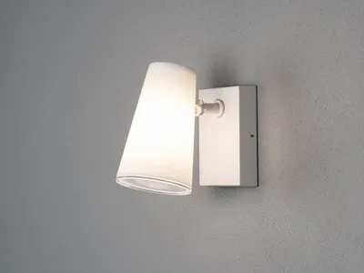 Produktbild von Konstsmide Fano Wandleuchte Spot grau/weiss, 1xE27 Sockel, max 1x25W, 240V,Aluminium/Kunststoff, 7872-250