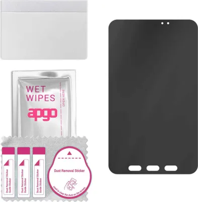 Produktbild von apgo Hybrid Privacy Schutzglas, Matt, kompatibel mit Samsung Galaxy Tab Active 2, Anti-Spy, toller Ersatz für Hartglas, kratzfester Displayschutzglas, Displayschutz, Full Glue