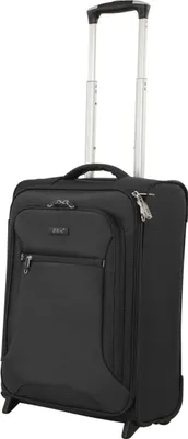 Produktbild von Leichter Bordgepäck Koffer 54 cm Weicher Stoff Rollen Trolley Schwarz Bowatex