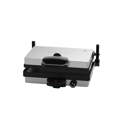 Image de Kochmaster Chromax Gril de contact, Préparateur de pizza turque Lahmacun, Grille-pain sandwich, Plaques antiadhésives, 2300W, Gril de table électrique, Acier inoxydable