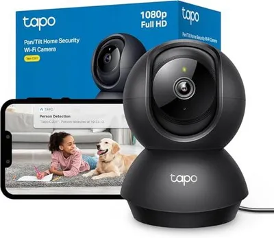 Obrázok produktu pre TP-Link TAPO C201, IP bezpečnostná kamera, Vnútorný, Káblový a bezdrôtový, Stôl / stena, Čierna, 75.2°