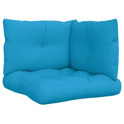 Produktbild von vidaXL Palettenkissen 3-tlg. Blau Stoff