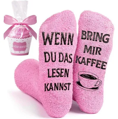 Productafbeelding van Dames sokken met een grappige tekst: "Als je dit kunt lezen, breng me koffie" | Antislip | Cadeau-idee